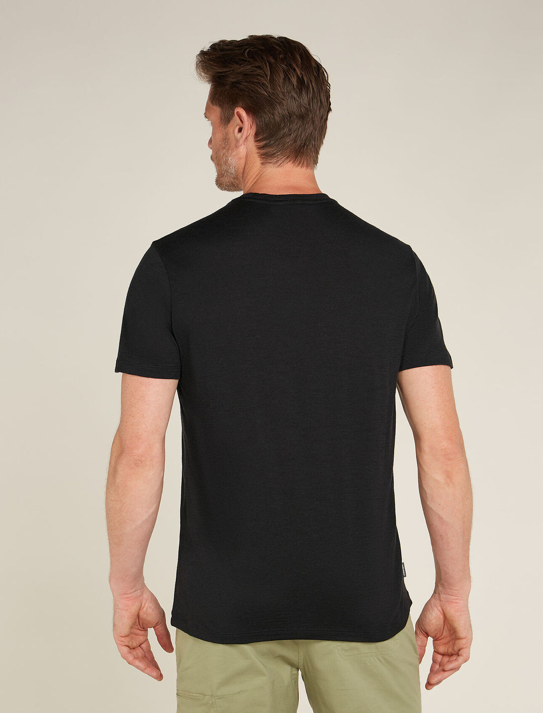 Icebreaker Mens Merino 150 Tech Lite SS Tee Pukaki Reflected BLACK