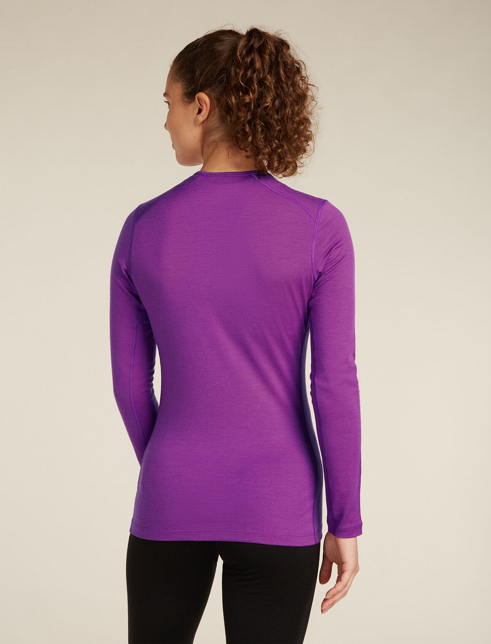 Icebreaker Womens Merino 200 Oasis LS Crewe Mounatin Pulse Passion