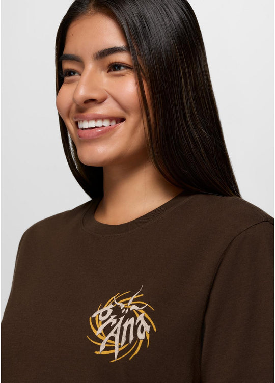 Prana Mens Heritage Graphic SS Tee Dark Roast Universe Standard