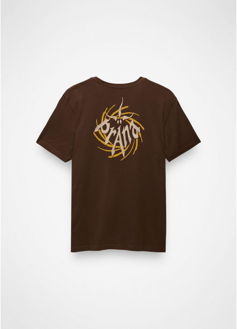 Prana Mens Heritage Graphic SS Tee Dark Roast Universe Standard