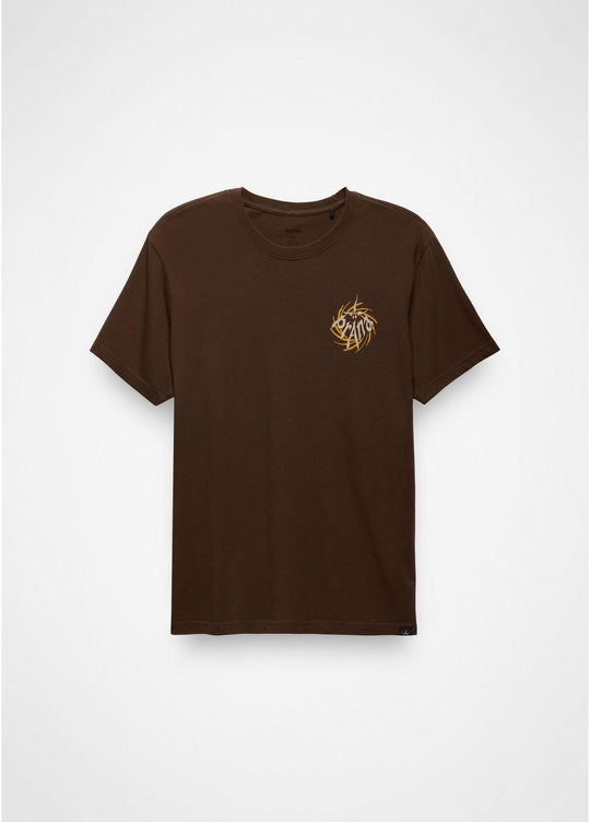Prana Mens Heritage Graphic SS Tee Dark Roast Universe Standard