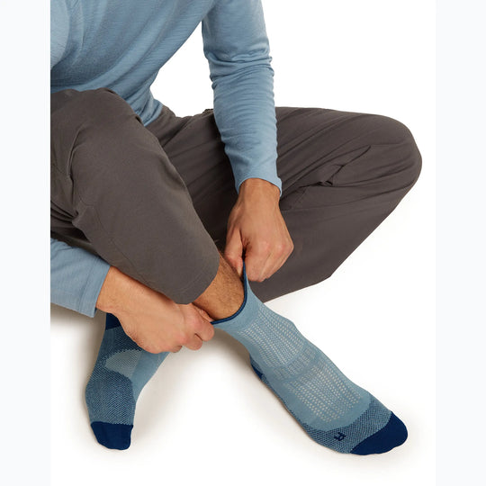 Icebreaker M Merino Hike+ Ultralight Quarter Flint Blue/Atlantis