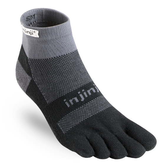 Injinji RUN Midweight Mini-Crew Black/Grey
