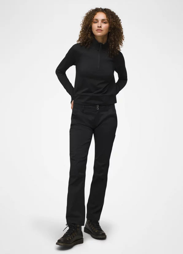 Prana Womens Halle Straight Pant Regular Inseam Black