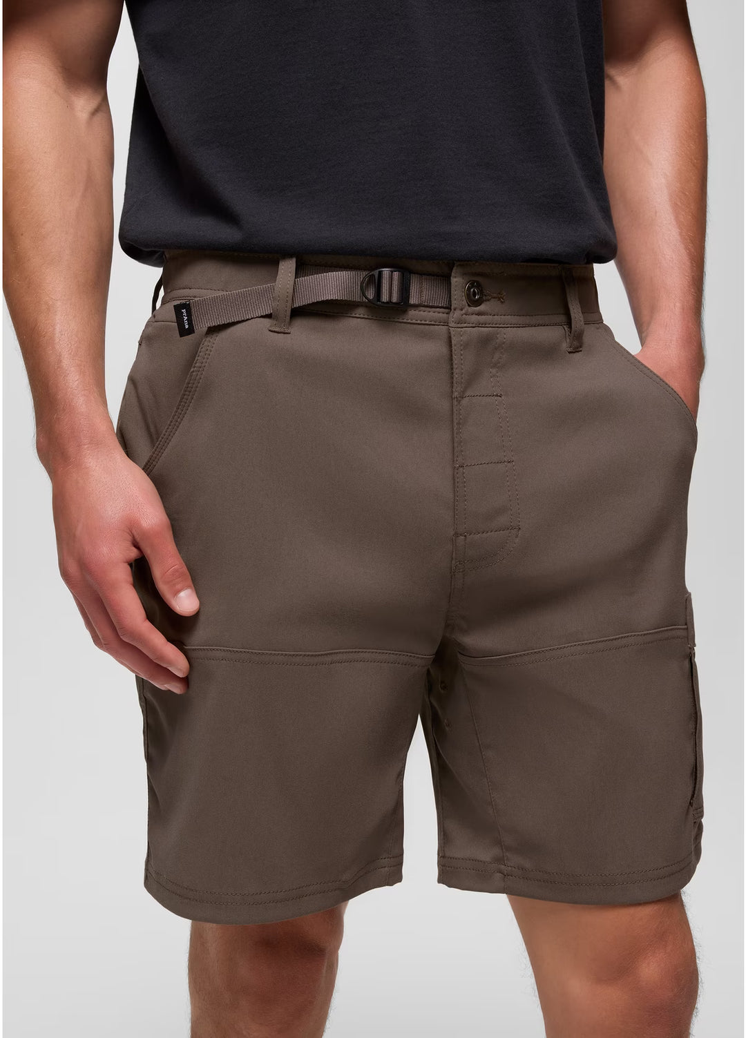 Prana Stretch Zion Short Mens 8 Inch Inseam Mud