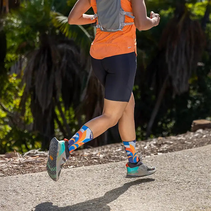 Injinji Spectrum Trail Womens Midweight Crew Botanic