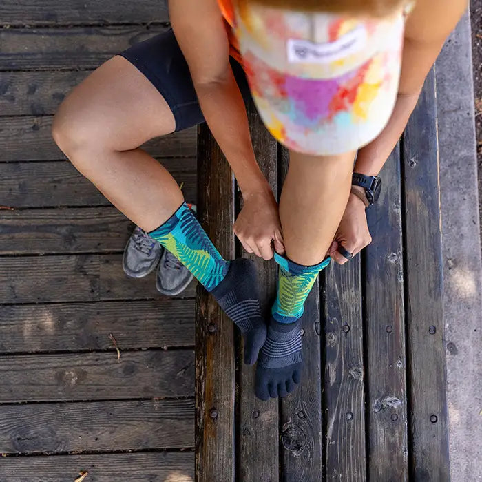 Injinji Spectrum Trail Womens Midweight Crew Jungle