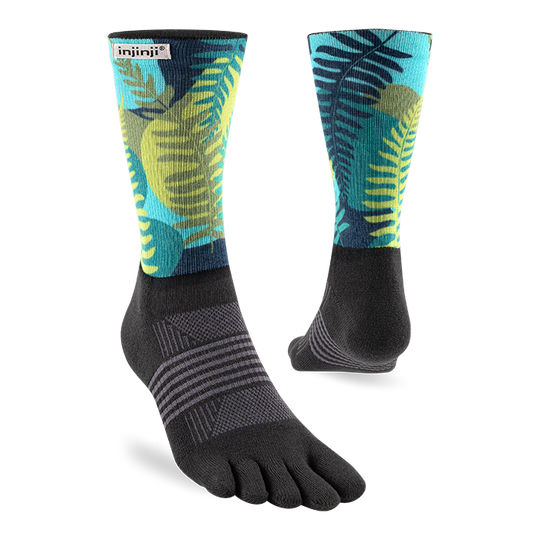Injinji Spectrum Trail Womens Midweight Crew Jungle