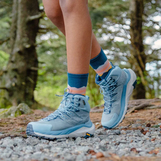 Feetures Trail Max Cushion Mini Crew Blue Ridge Navy