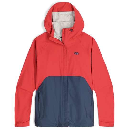 OUTDOOR RESEARCH Womens Apollo Rain Jacket Rhubarb/Dawn