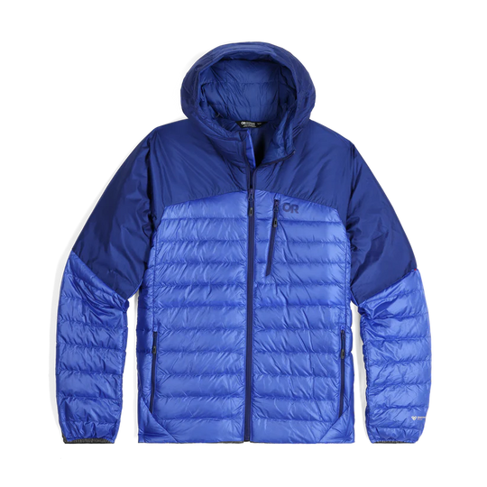 Outdoor Research Mens Helium Down Hoodie Topaz/Galaxy