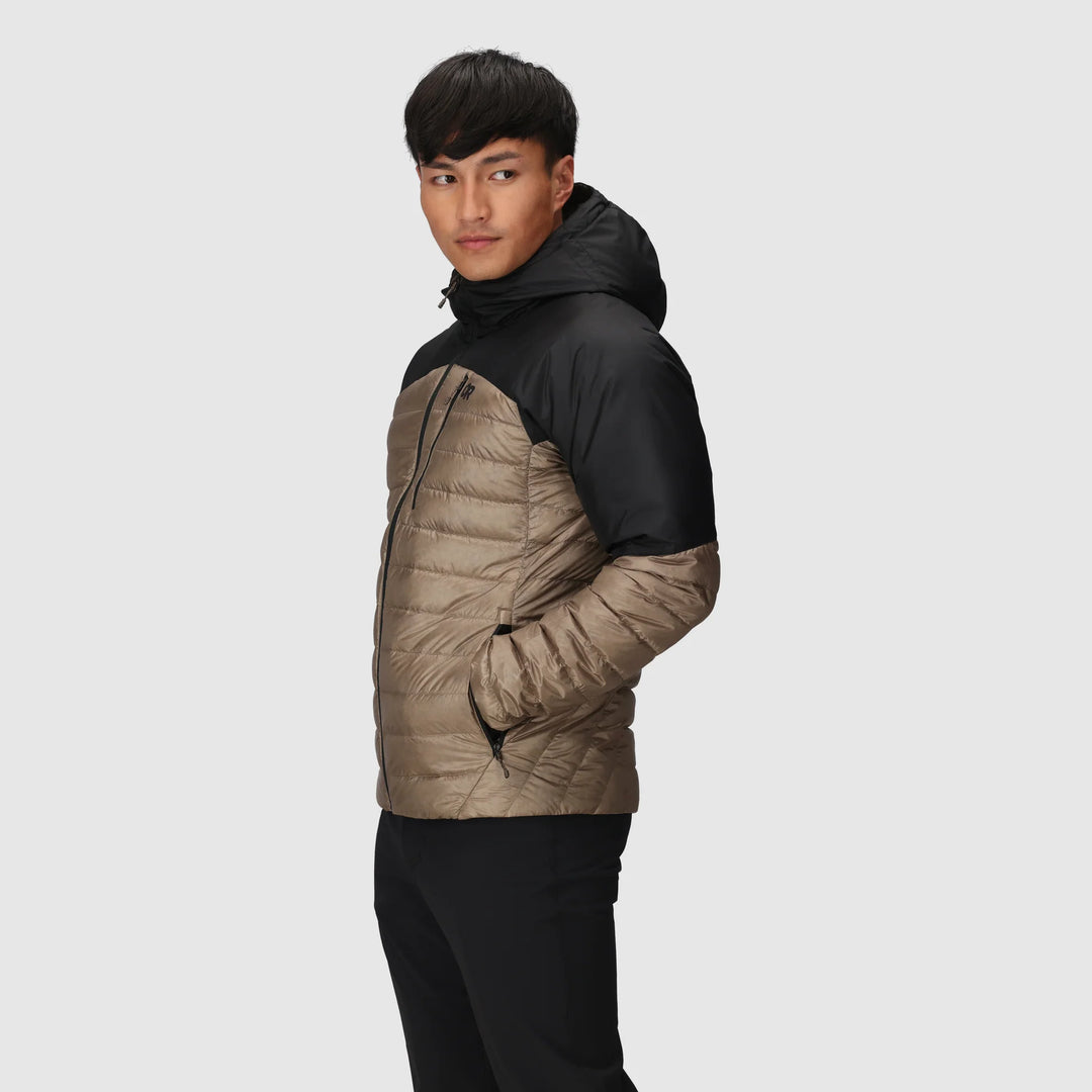 Outdoor Research Mens Helium Down Hoodie Sable/Black