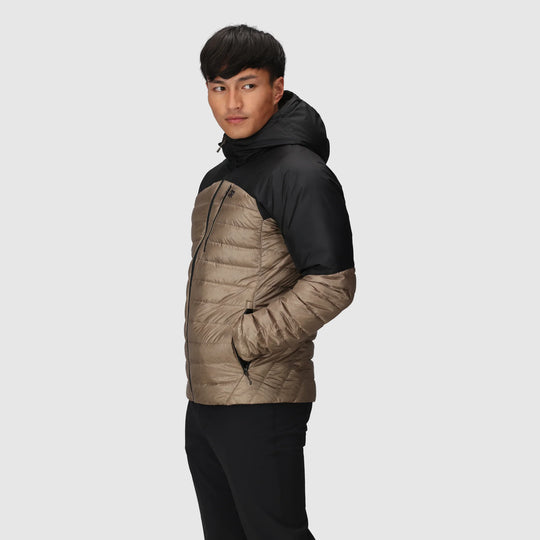 Outdoor Research Mens Helium Down Hoodie Sable/Black