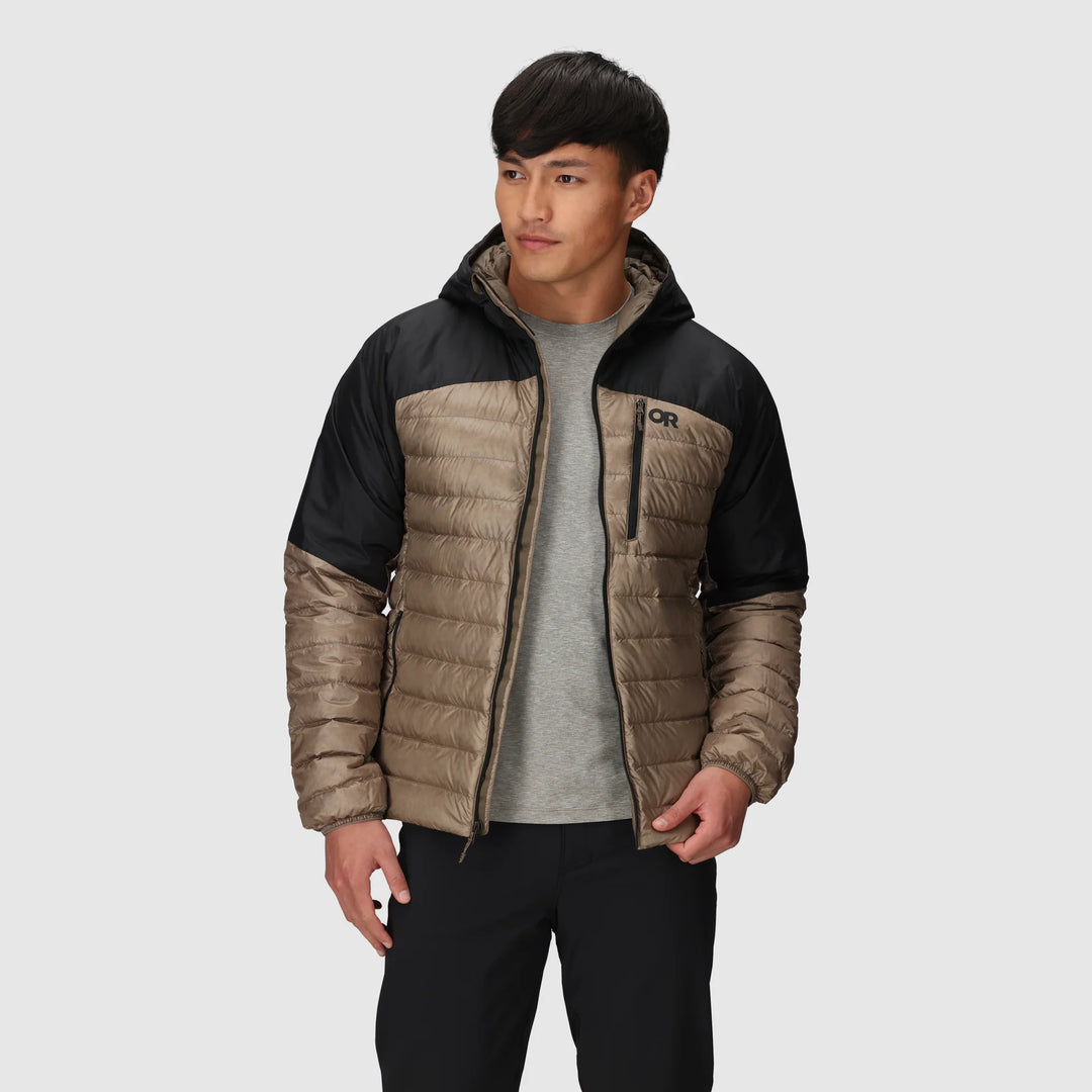 Outdoor Research Mens Helium Down Hoodie Sable/Black
