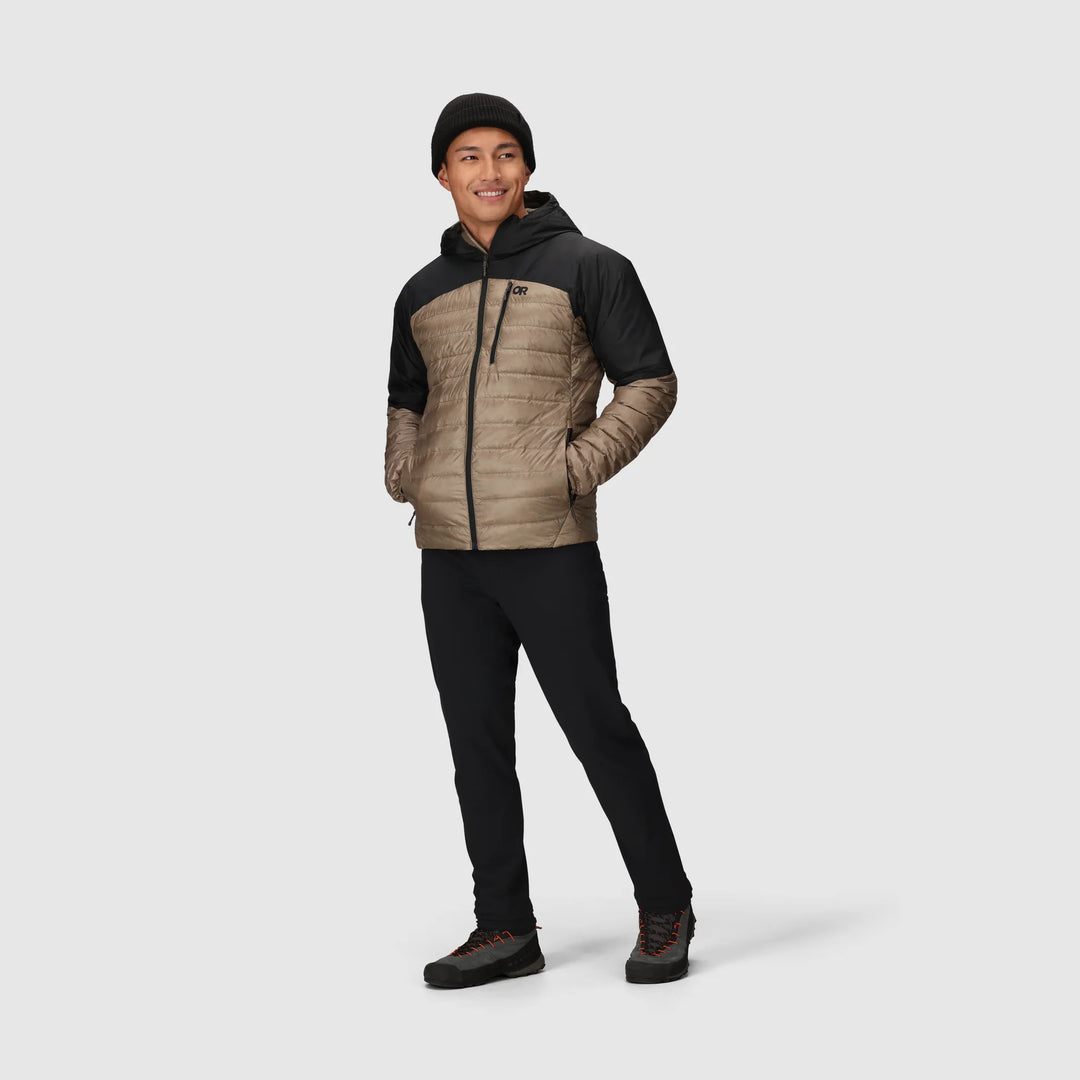 Outdoor Research Mens Helium Down Hoodie Sable/Black
