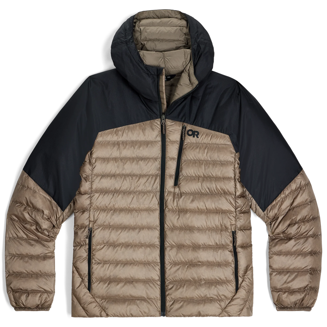 Outdoor Research Mens Helium Down Hoodie Sable/Black