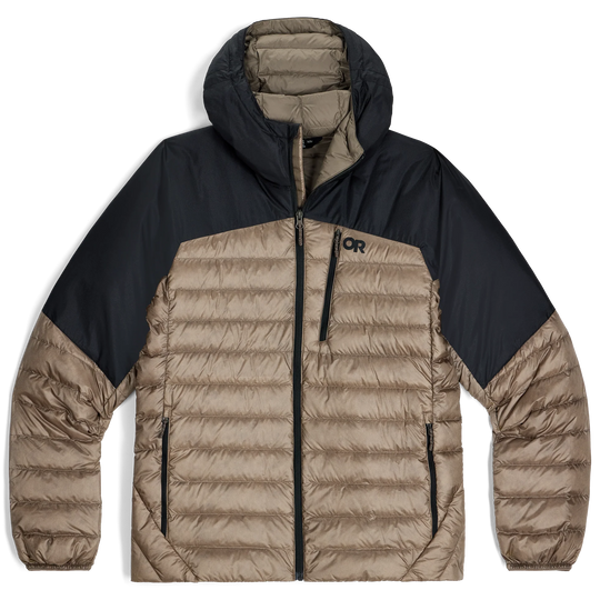 Outdoor Research Mens Helium Down Hoodie Sable/Black
