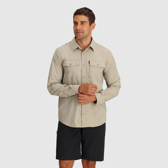 OUTDOOR RESEARCH Mens Way Station L/S Shirt Pro Khaki