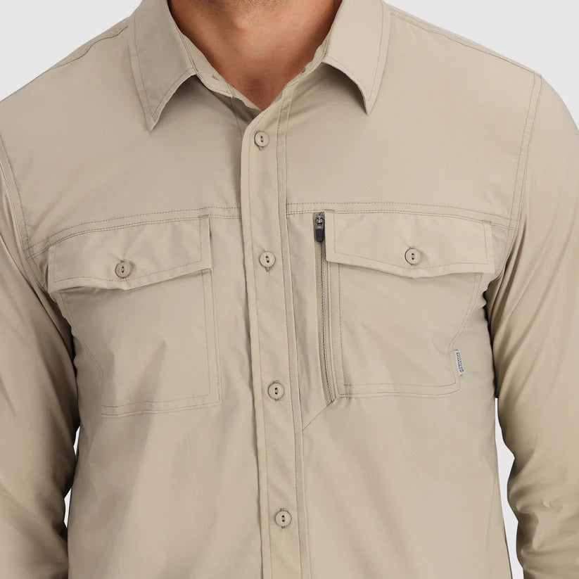 OUTDOOR RESEARCH Mens Way Station L/S Shirt Pro Khaki