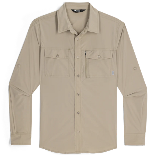 OUTDOOR RESEARCH Mens Way Station L/S Shirt Pro Khaki