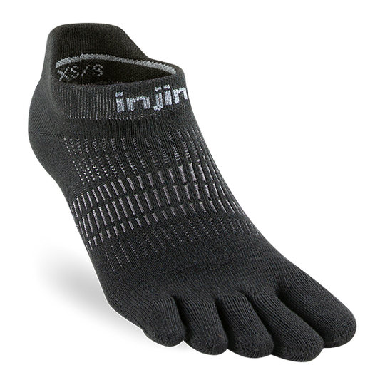 Injinji Womens Run Lightweight No-Show Black