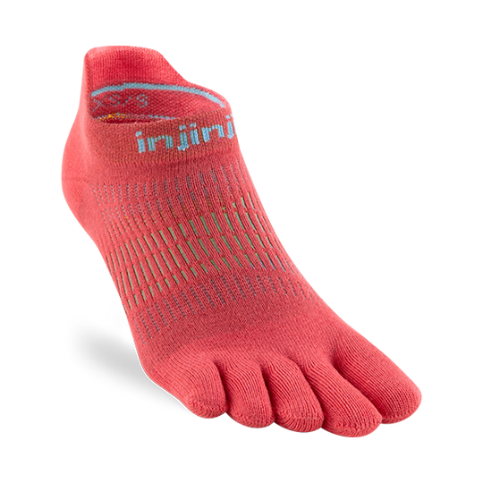 Injinji Womens Run Lightweight No-Show Coral
