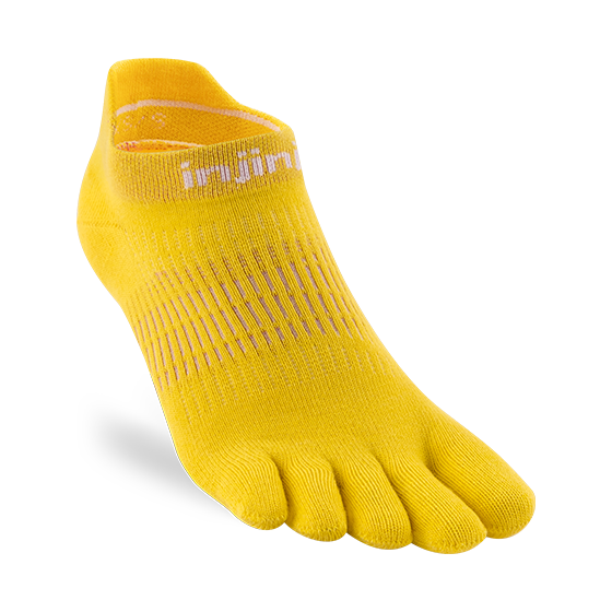 Injinji Womens Run Lightweight No-Show Lemon