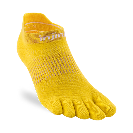 Injinji Womens Run Lightweight No-Show Lemon
