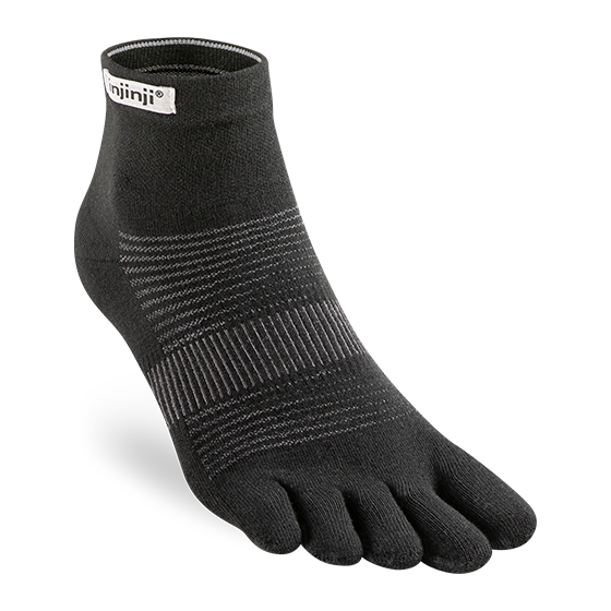 Injinji RUN Lightweight Mini-Crew Black