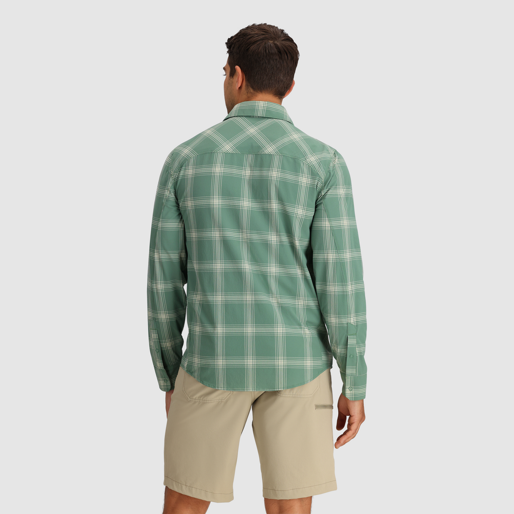 Outdoor Research Mens Astroman Long Sleeve Sun Shirt Balsam Plaid