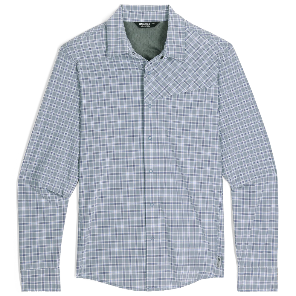 Outdoor Research Men Astroman Long Sleeve Sun Shirt Galactic Plaid