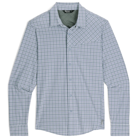 Outdoor Research Men Astroman Long Sleeve Sun Shirt Galactic Plaid