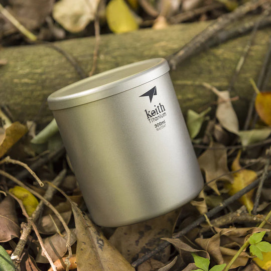 KEITH Double-Wall Titanium Mug with Lid 88x79mm