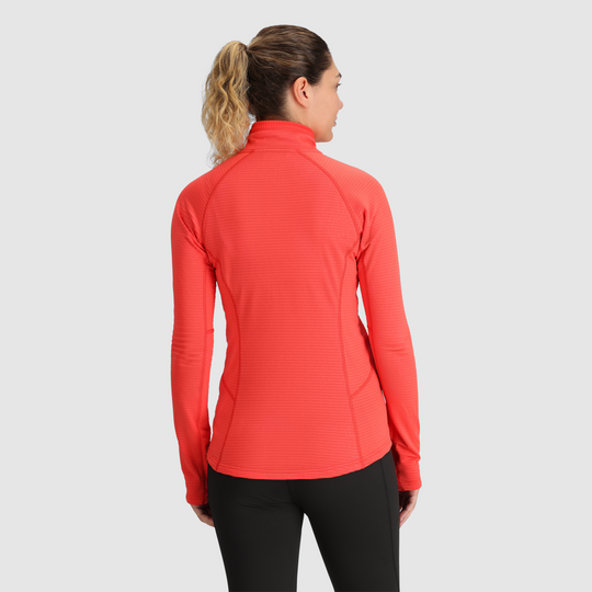 Outdoor Research Women Vigor Grid Fleece Quarter Zip Sunrise