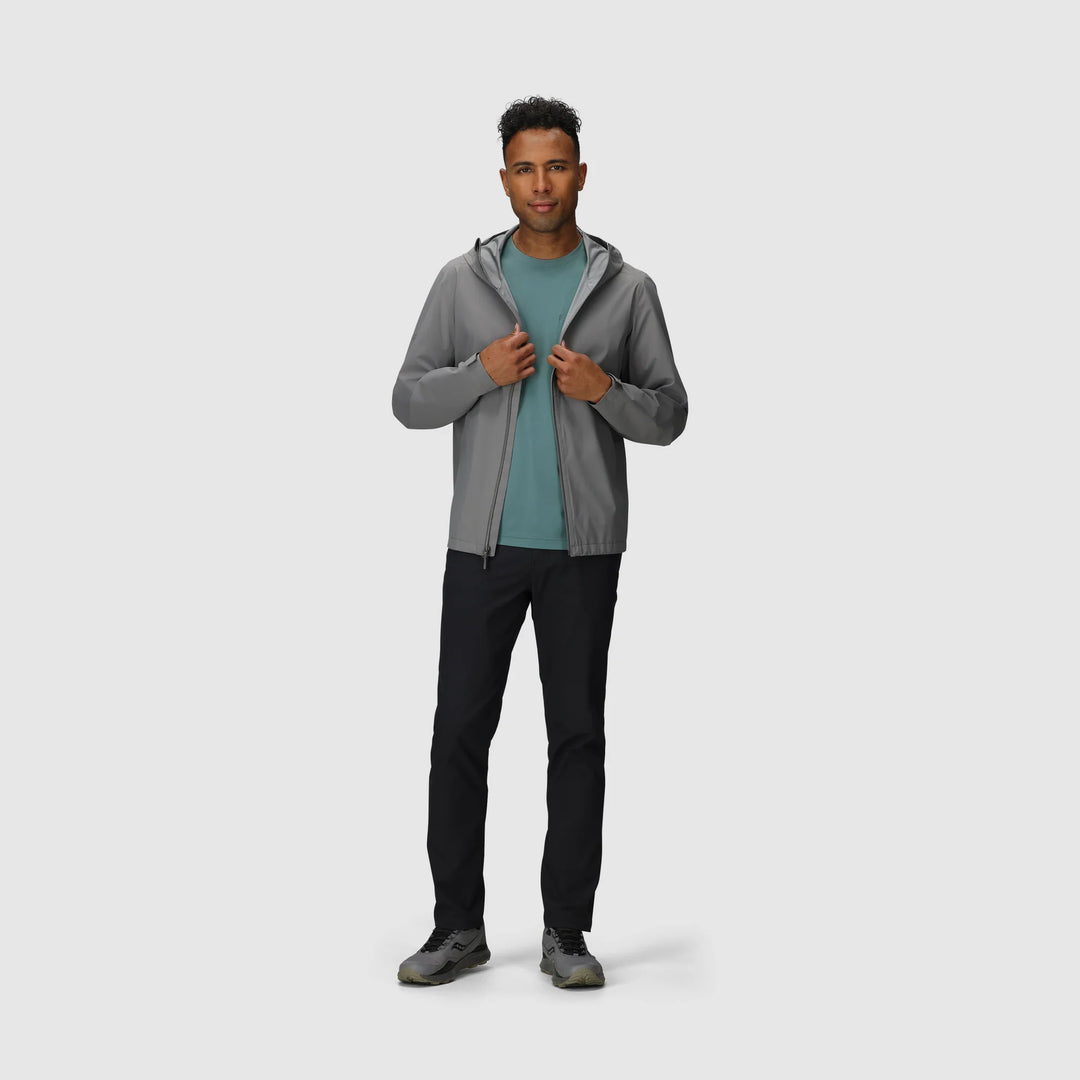 Outdoor Research Mens Stratoburst Stretch Rain Jacket Wolf Grey