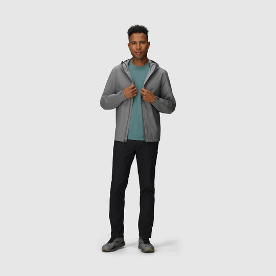 Outdoor Research Mens Stratoburst Stretch Rain Jacket Wolf Grey
