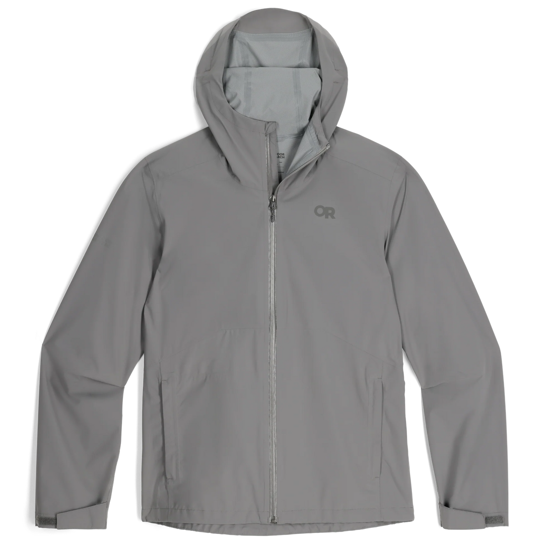 Outdoor Research Mens Stratoburst Stretch Rain Jacket Wolf Grey