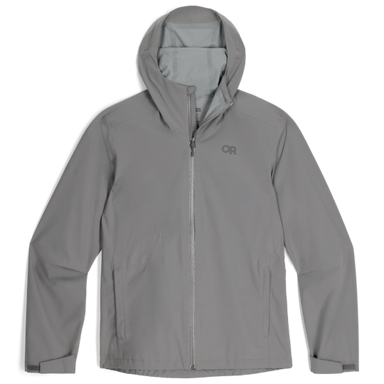 Outdoor Research Mens Stratoburst Stretch Rain Jacket Wolf Grey