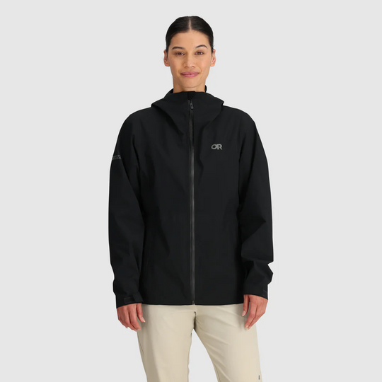 Outdoor Research Womens Stratoburst Stretch Rain Jacket Black