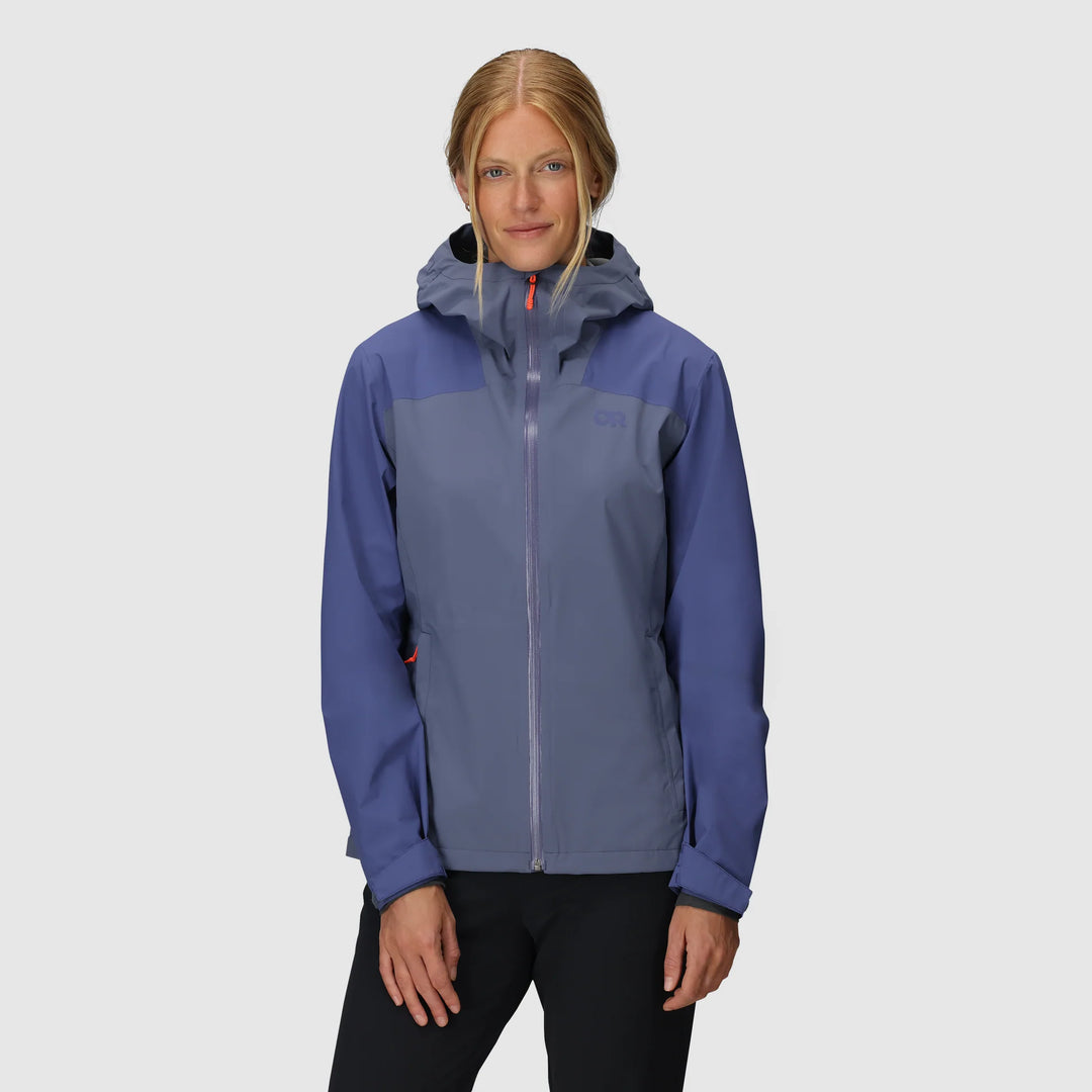 Outdoor Research Womens Stratoburst Stretch Rain Jacket Summit/Galactic