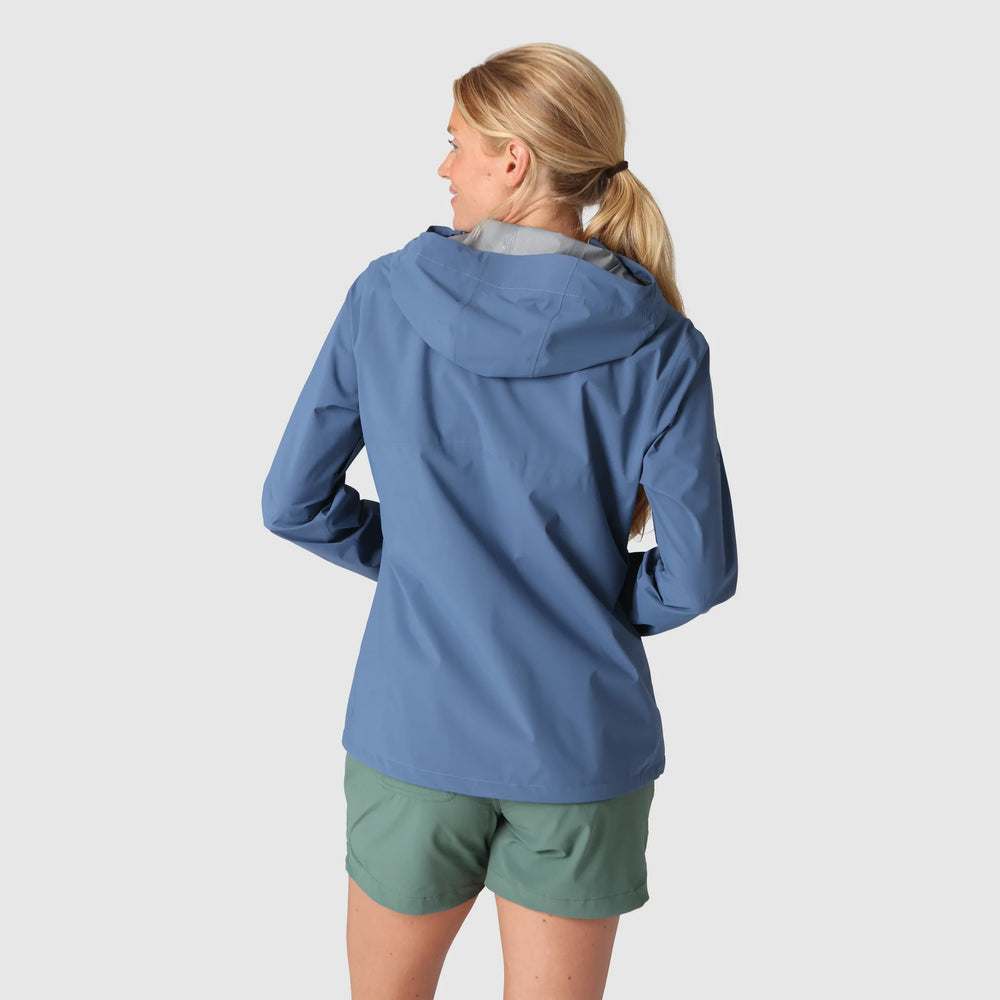 Outdoor Research Womens Stratoburst Stretch Rain Jacket Skyline