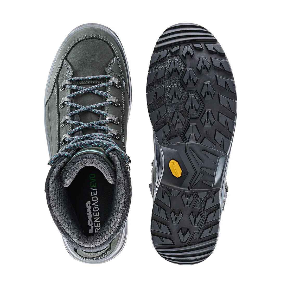 Lowa Renegade Evo Mid Womens Asphalt Turquoise