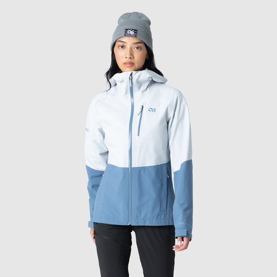 Outdoor Research Womens Aspire 3L Jacket Titanium/Ascent Blue