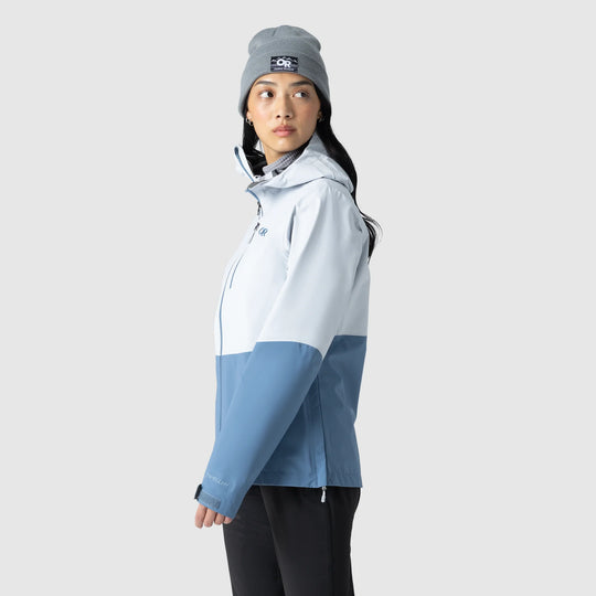 Outdoor Research Womens Aspire 3L Jacket Titanium/Ascent Blue