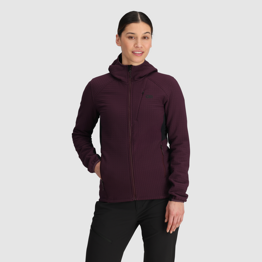 Outdoor Research Women Vigor Plus Fleece Hoodie Amethyst/Black