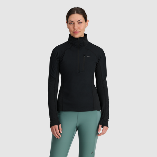 Outdoor Research Women Deviator Fleece Half Zip Black