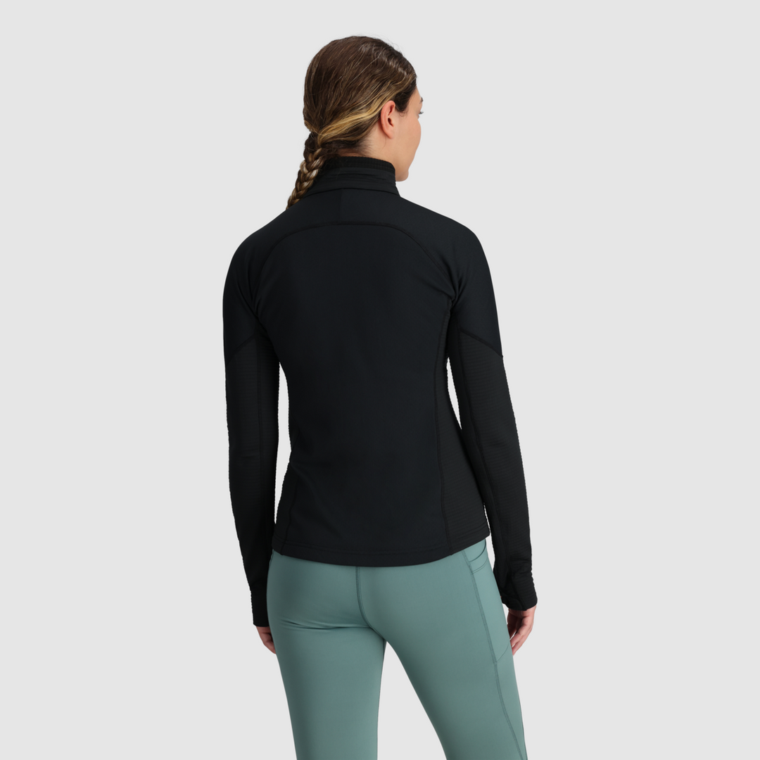 Outdoor Research Women Deviator Fleece Half Zip Black