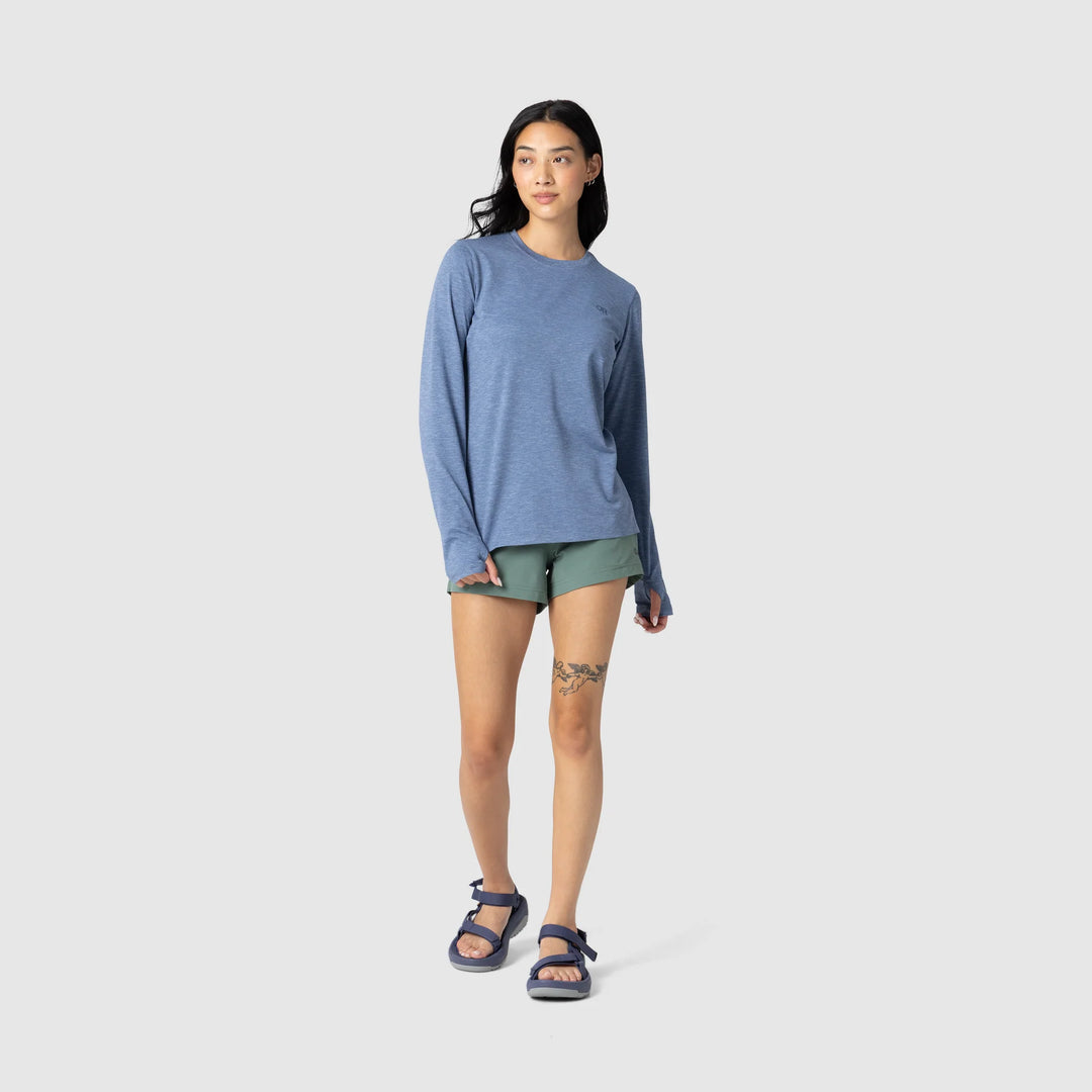 Outdoor Research Womens ActiveIce Spectrum Sun Long Sleeve T-Shirt Ascent Blue Heather