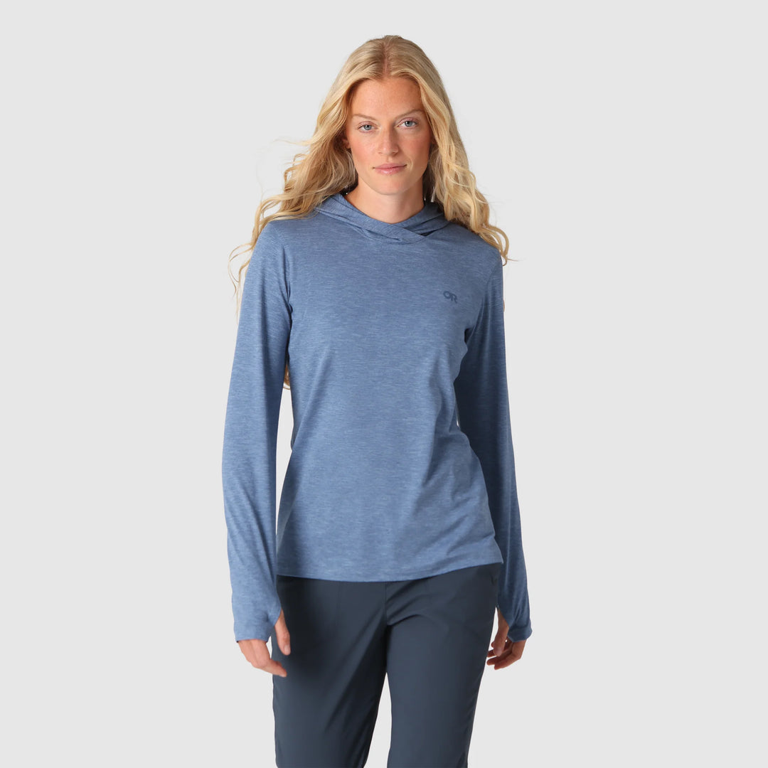 Outdoor Research Womens ActiveIce Spectrum Sun Hoodie Ascent Blue Heather