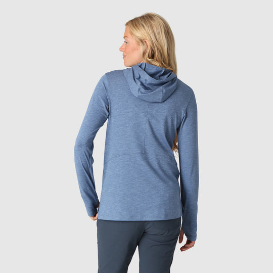 Outdoor Research Womens ActiveIce Spectrum Sun Hoodie Ascent Blue Heather